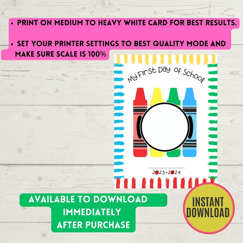 My First Day of School Handprint Art for Kids Printable Craft - Etsy