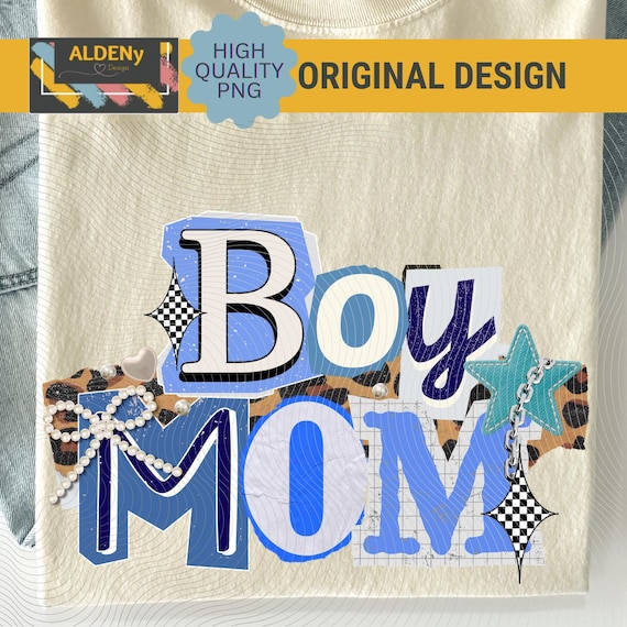 Preppy Ransom Letters Boy Mom PNG, Magazine Cutouts Style Boy Mama PNG,Mothers Day Sublimation Digital Design, New Mom Digital Download
