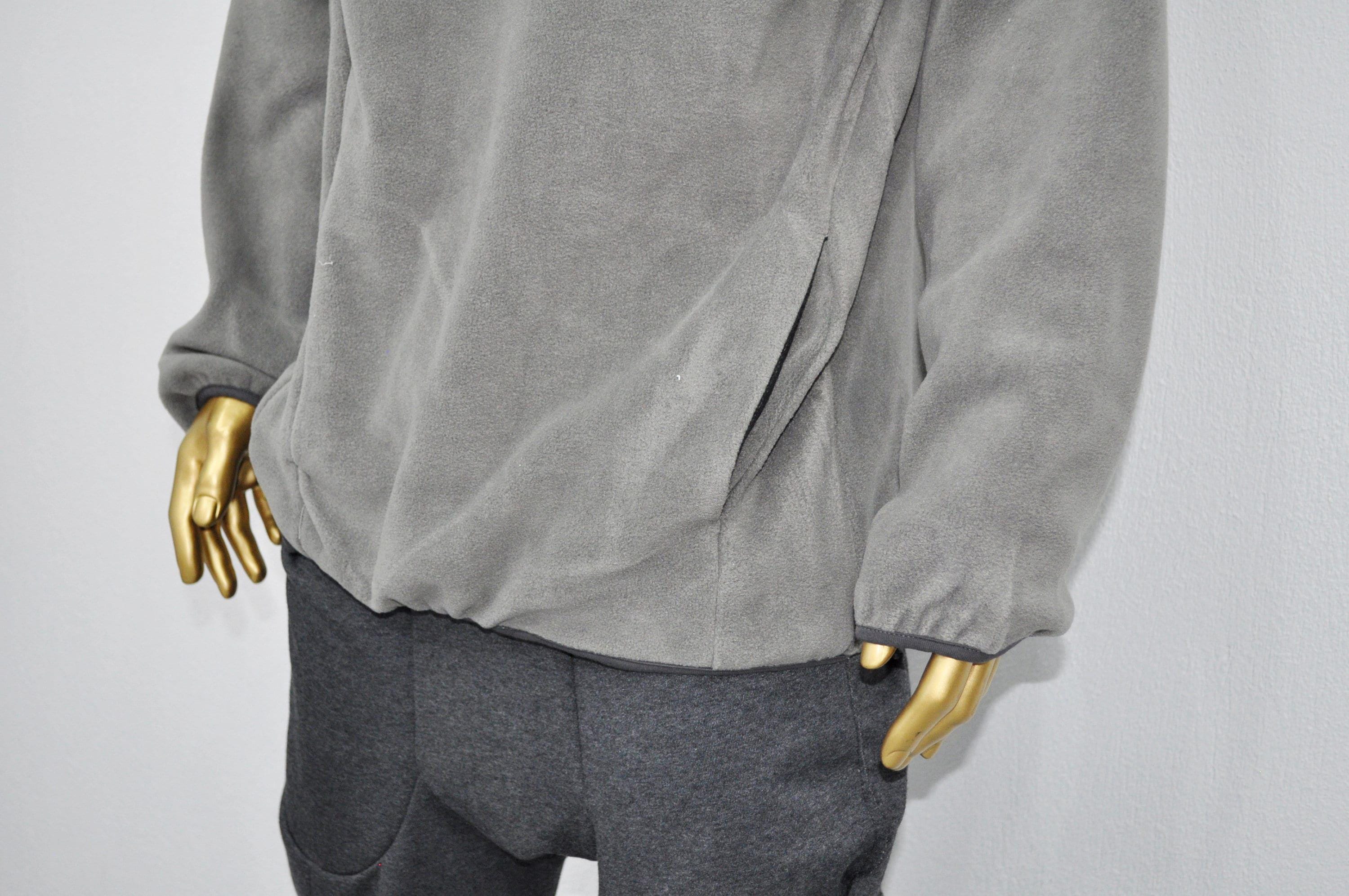 XS-8XL Symmetrical Zip Through Hood Polar Fleece Jacket Pullover