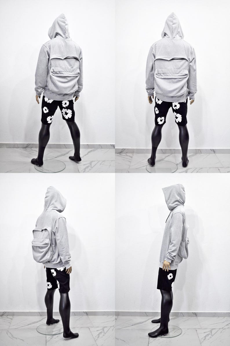 Limited '' BACK TO SCHOOL '' Collection / Unique Gray Hoodie With ...