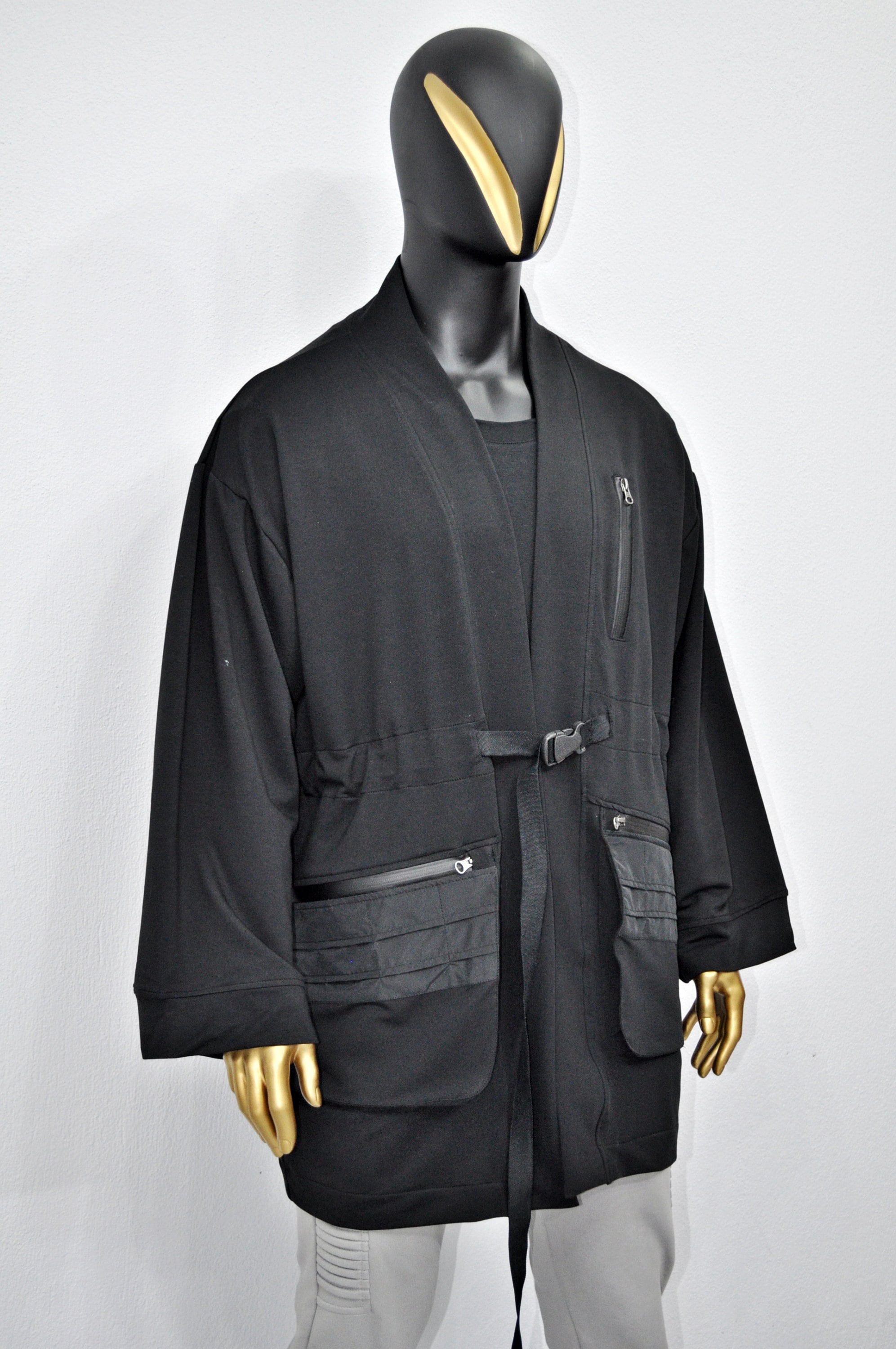 mando kimono jacket 黒 mando kimono jacket 黒