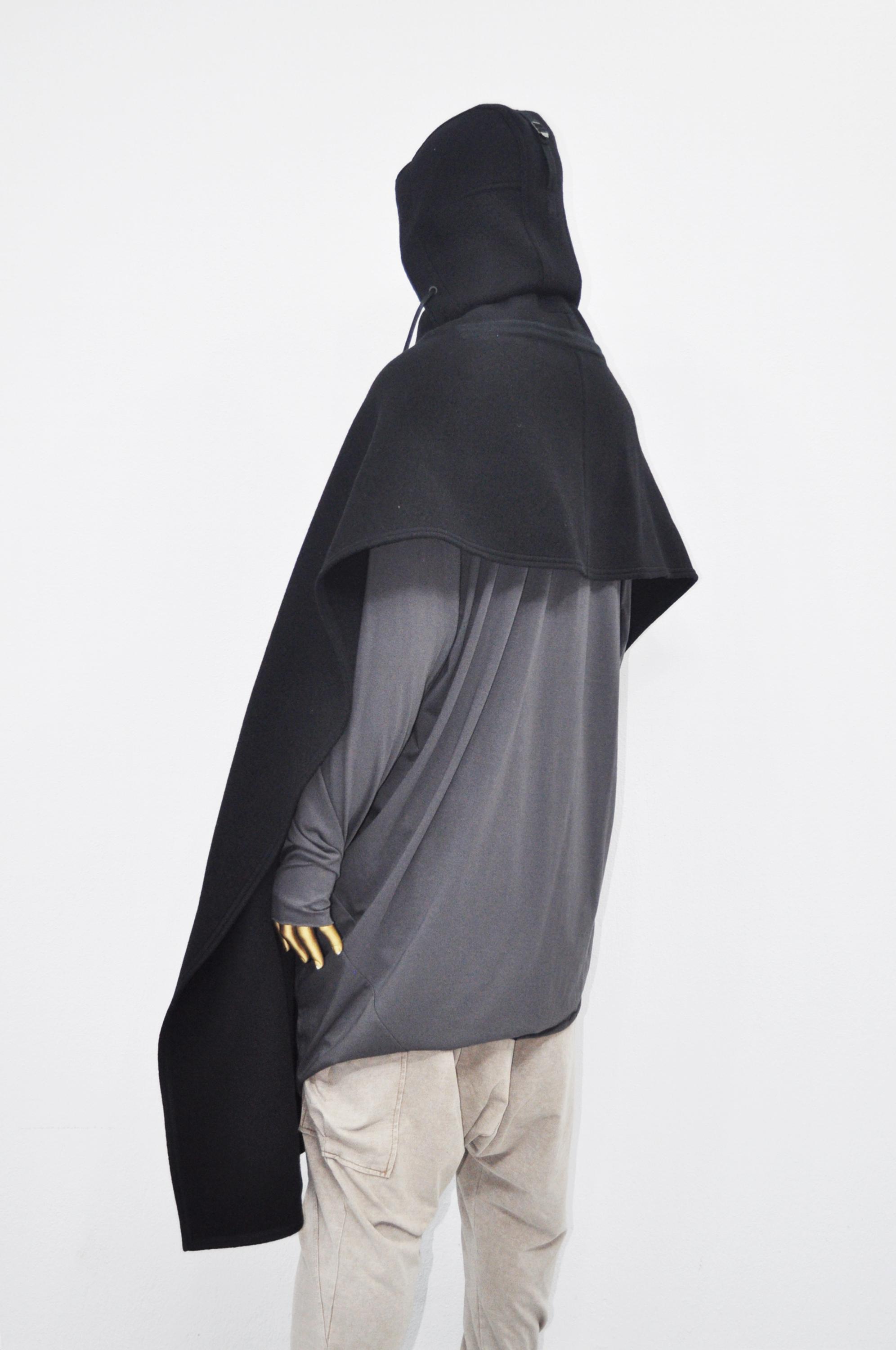 Wool Medieval European Robe, Ancient Assassin Ninja Fantasy Long Poncho ...