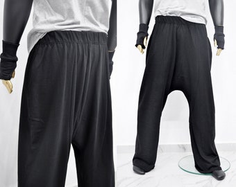 Pantalones harén unisex de felpa francesa – Sarrouel japonés, tiro bajo - BB292