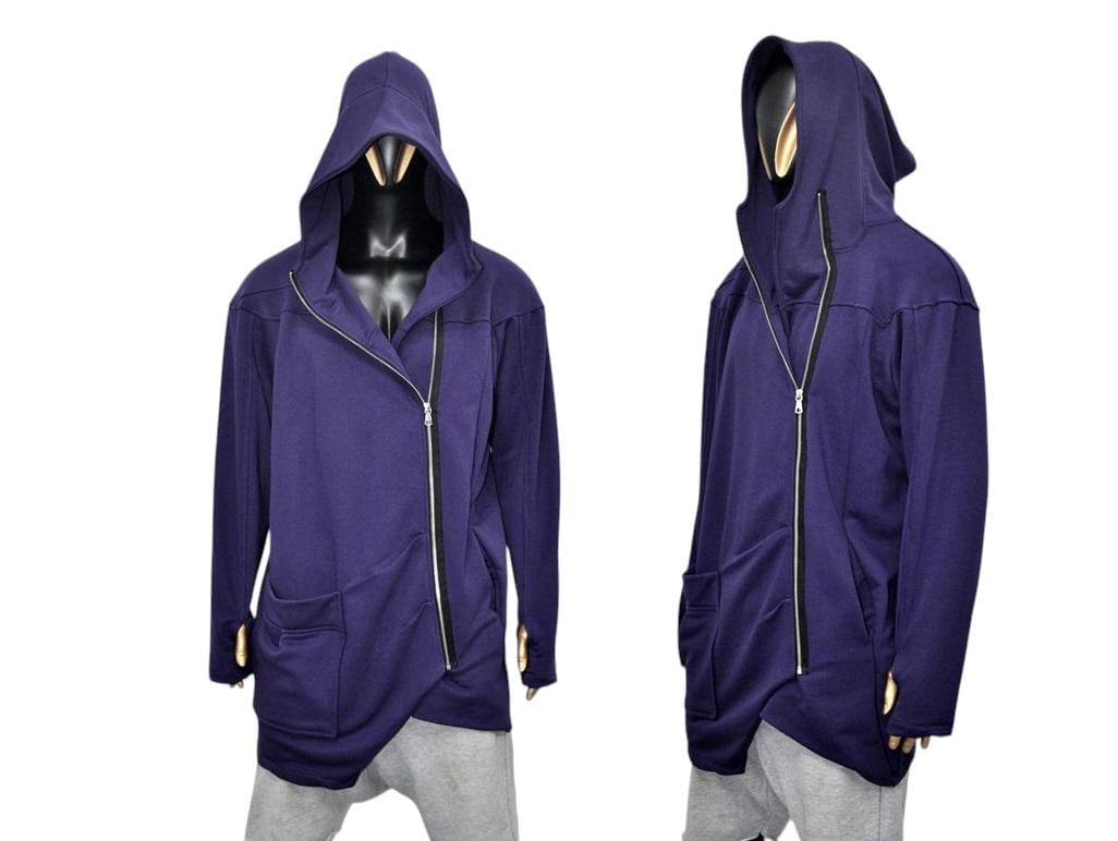 Diagonal Zip Hoodie Women - Etsy