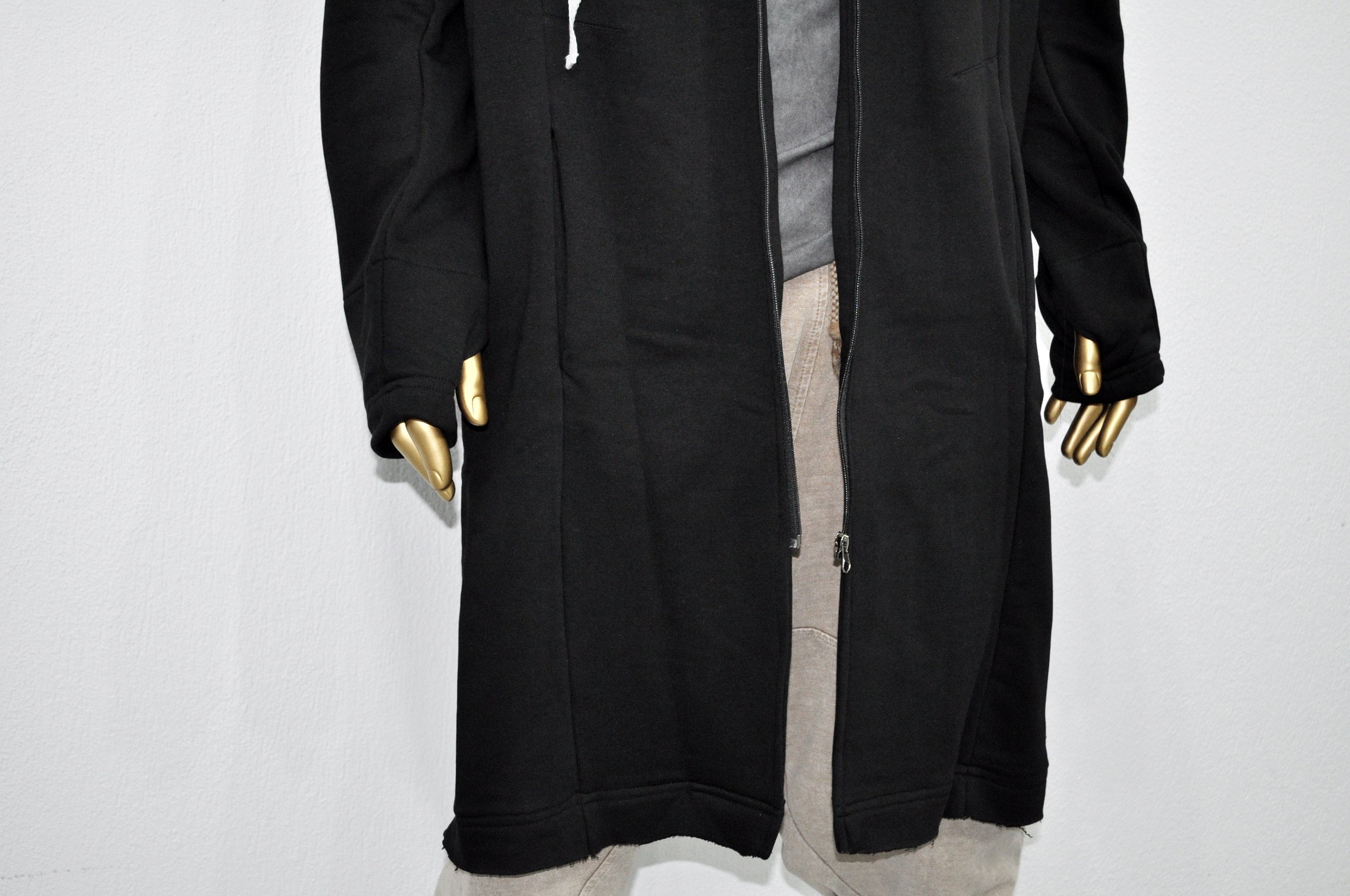 XS-8XL Men Overlong Steampunk Snake-shaped Hooded Zip-up Hoodie