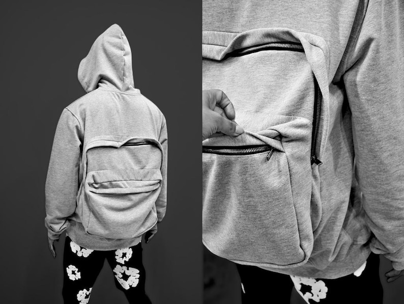 Limited '' BACK TO SCHOOL '' Collection / Unique Gray Hoodie With ...