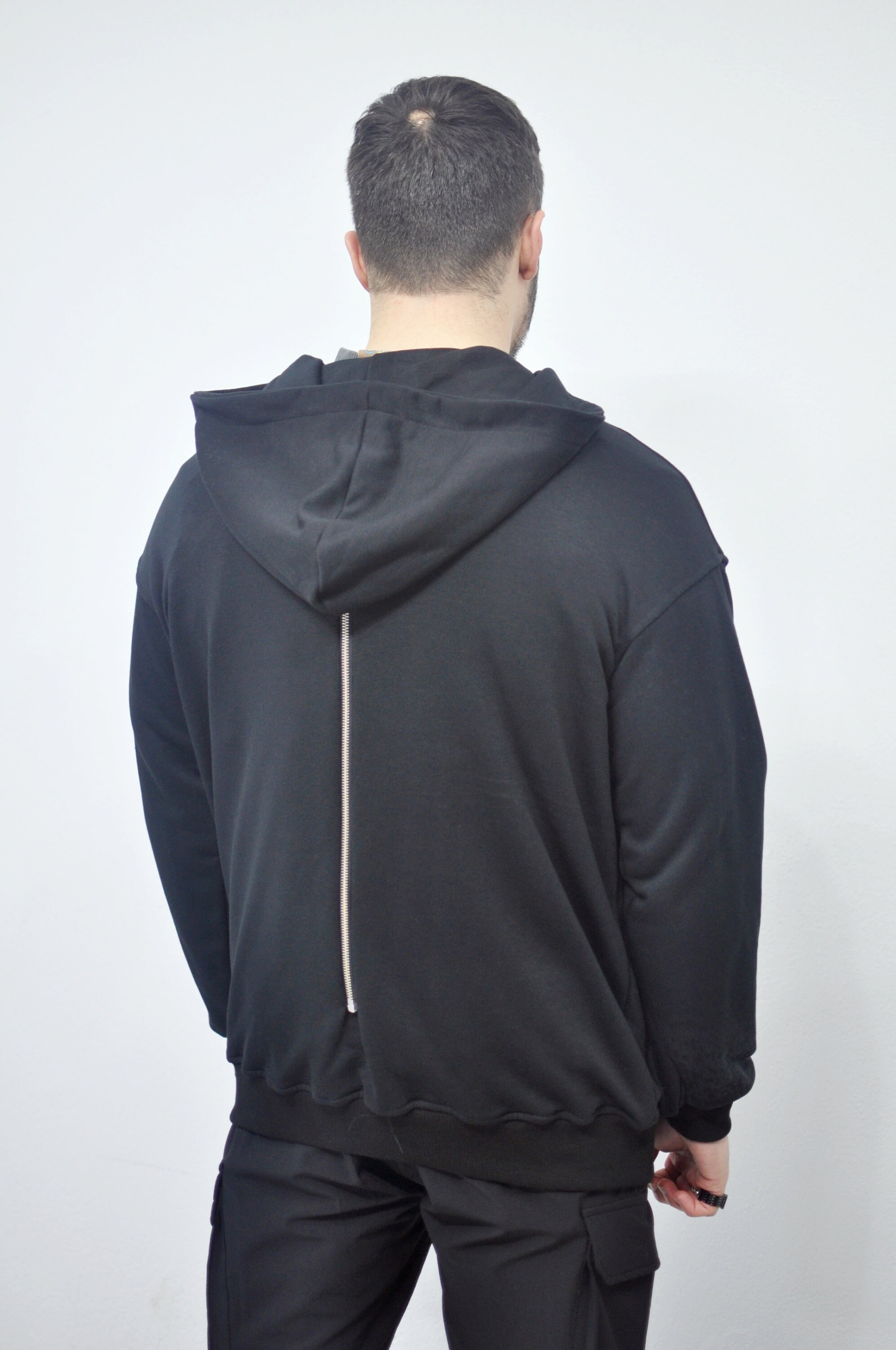XS-8XL Men's Dropped Shoulder Boxyfit Quarter Zip Front Big