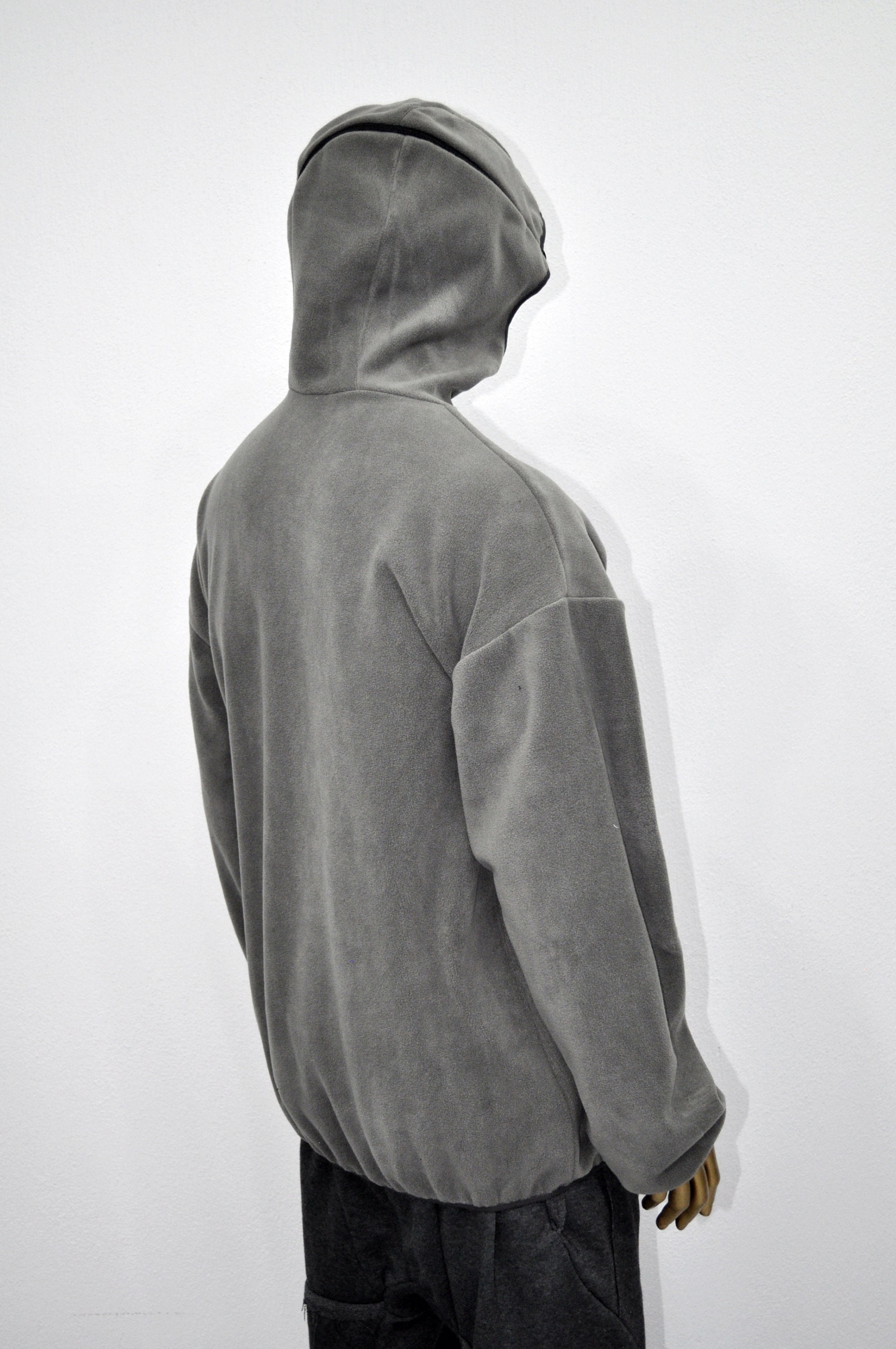 XS-8XL Symmetrical Zip Through Hood Polar Fleece Jacket Pullover