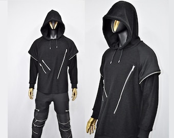 XS - 8XL Men Dark Original Design Double Sleeve Lk