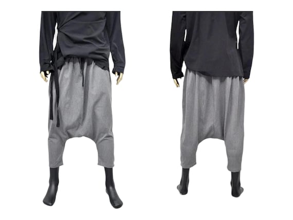 XS - 8XL Adult Sarrouel Japanese Wide Leg Stretchy Cotton Trouser