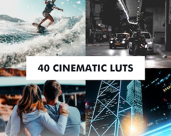 40 kinowych LUT-ów filmowych do gradacji kolorów wideo i zdjęć na urządzenia mobilne i komputery stacjonarne | After Effects | Premiere Pro | Photoshop | Final Cut +