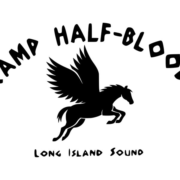 Camp halfblood SVG inklusive Pegasus und Long Island Sound