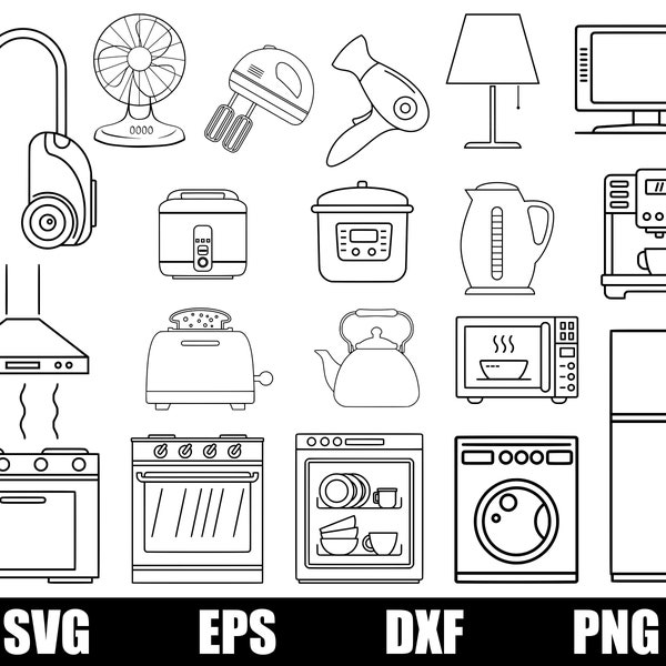 Ensemble SVG d’appareils électroménagers