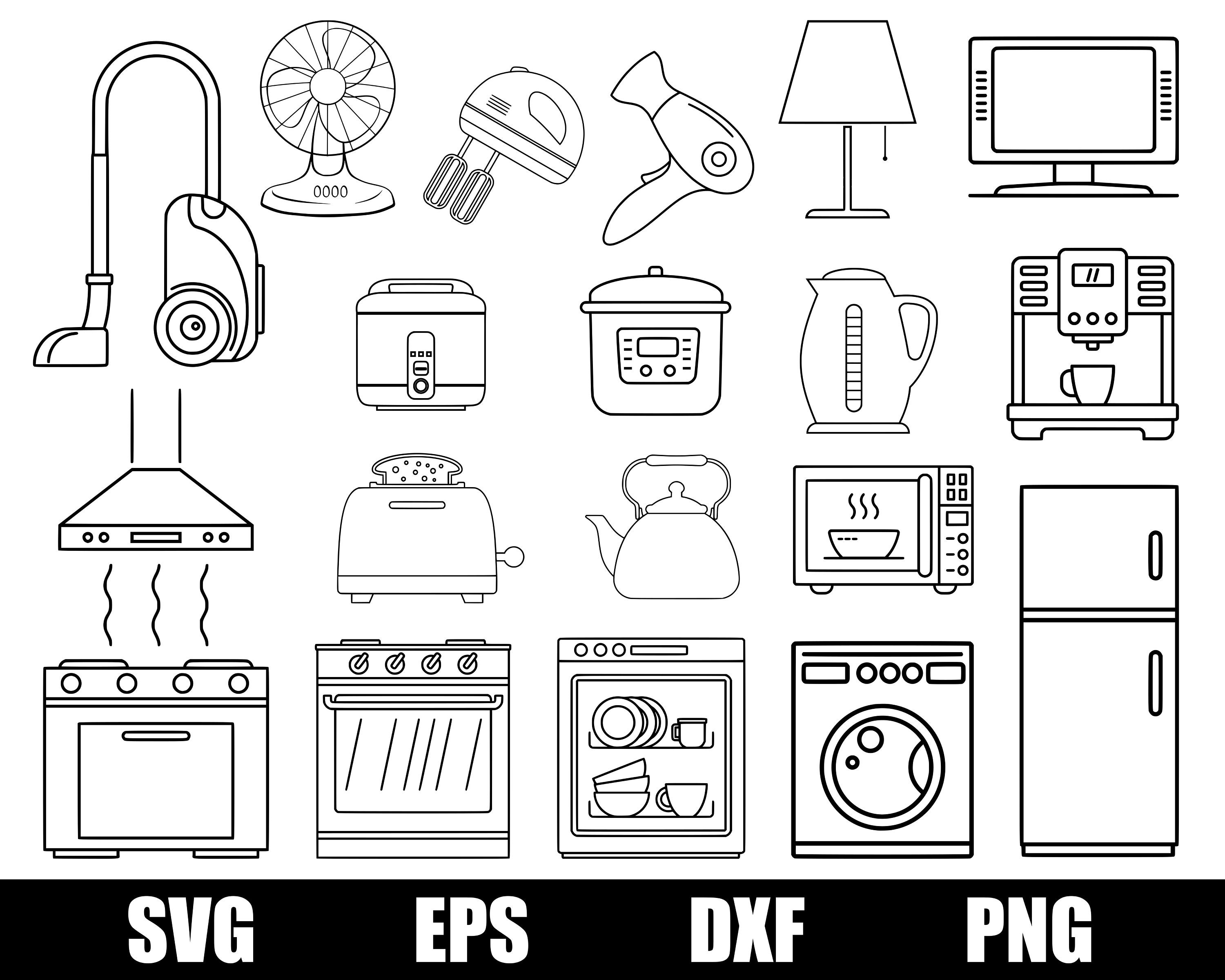 Vintage Common Household Items Clipart 50 Printable Vintage Houseware  Elements PNG Instant Download VC31 (Download Now) 