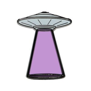 UFO Anstecknadel - Lila