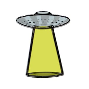 UFO Anstecknadel - Gelb