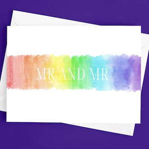 Mr und Mr Hochzeitskarte, LGBTQ Hochzeitskarte, queer hochzeitskarte