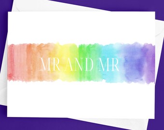 Carte de mariage M. et M. Mariage, carte de mariage LGBTQ, carte de mariage queer