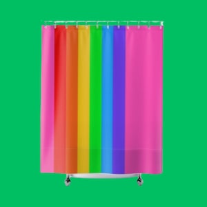 Bright Rainbow Shower Curtain, Bathroom Decor