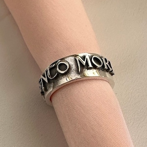 Memento Mori ring for men and women, 925 sterling silver Memento mori band ring, Handmade Memento mori ring with 925 hallmark.