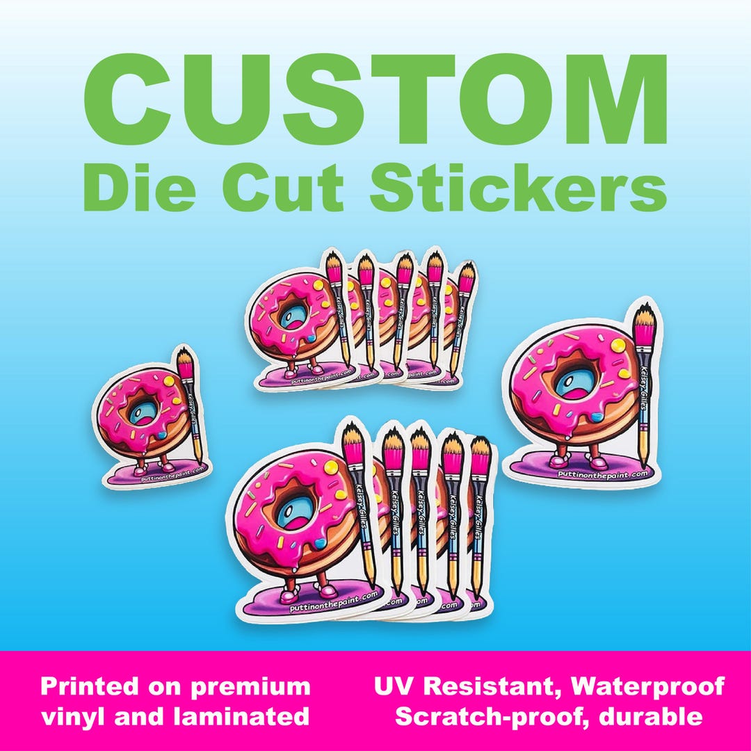 Custom Die Cut Vinyl Stickers Made to Order, Waterproof and Scratch ...