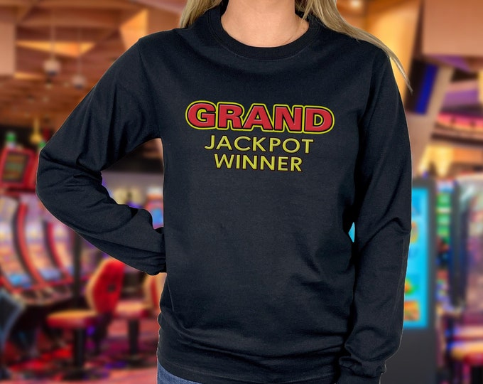 Grand Jackpot Long Sleeve, Grand Jackpot Shirt, Slot Player, Slot Lover, Casino Shirt, Lightning Link, Dragon Link, Jackpot Shirt, Pokies