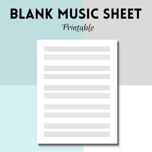 Printable Sheet Music for Letter and A4 Blank Sheet Music - Etsy