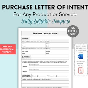 Carta de Intenções, Termos do Acordo, Documento Comercial, Modelo de LOI, Carta de Proposta, Contrato de Compra, Carta de Intenções, Carta de Imóveis