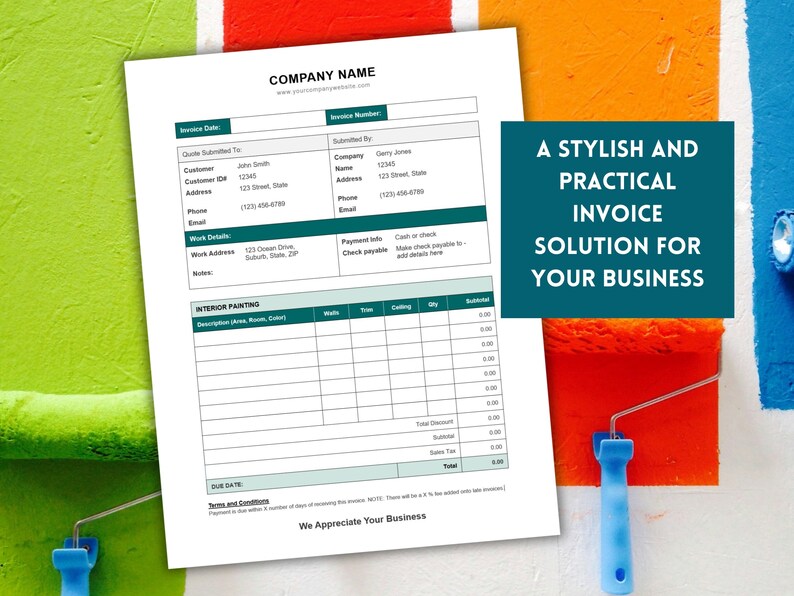 Painting Invoice Template Editable Microsoft Painting Receipt Modern Il 794xN.6044292929 Rn0k