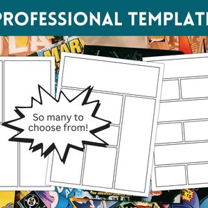 Blank Comic Book Template, Comic Drawing Book, Comic Book Panels ...