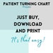 Patient Positioning and Turn Chart, Patient Repositioning Chart ...