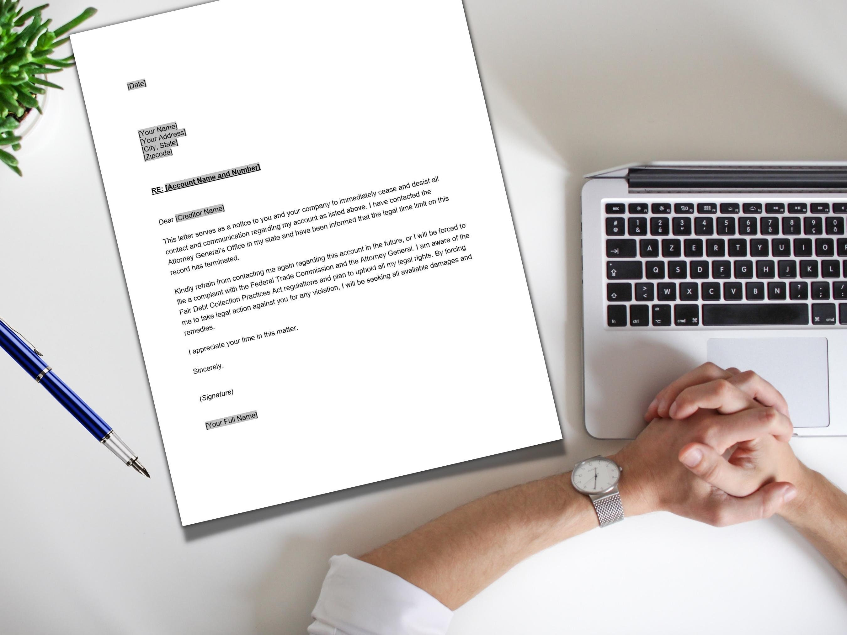 Debt Expired Letter, Professional Letter, Statute of Limitations to A