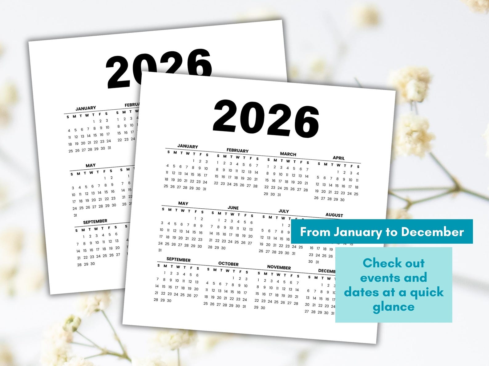 2026 Calendar PNG, 2026 Calendar JPG, Calendar 2026, Transparent