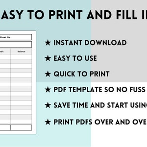 Large Print Accounting Ledger, Accounting Ledger, Printable Ledger ...