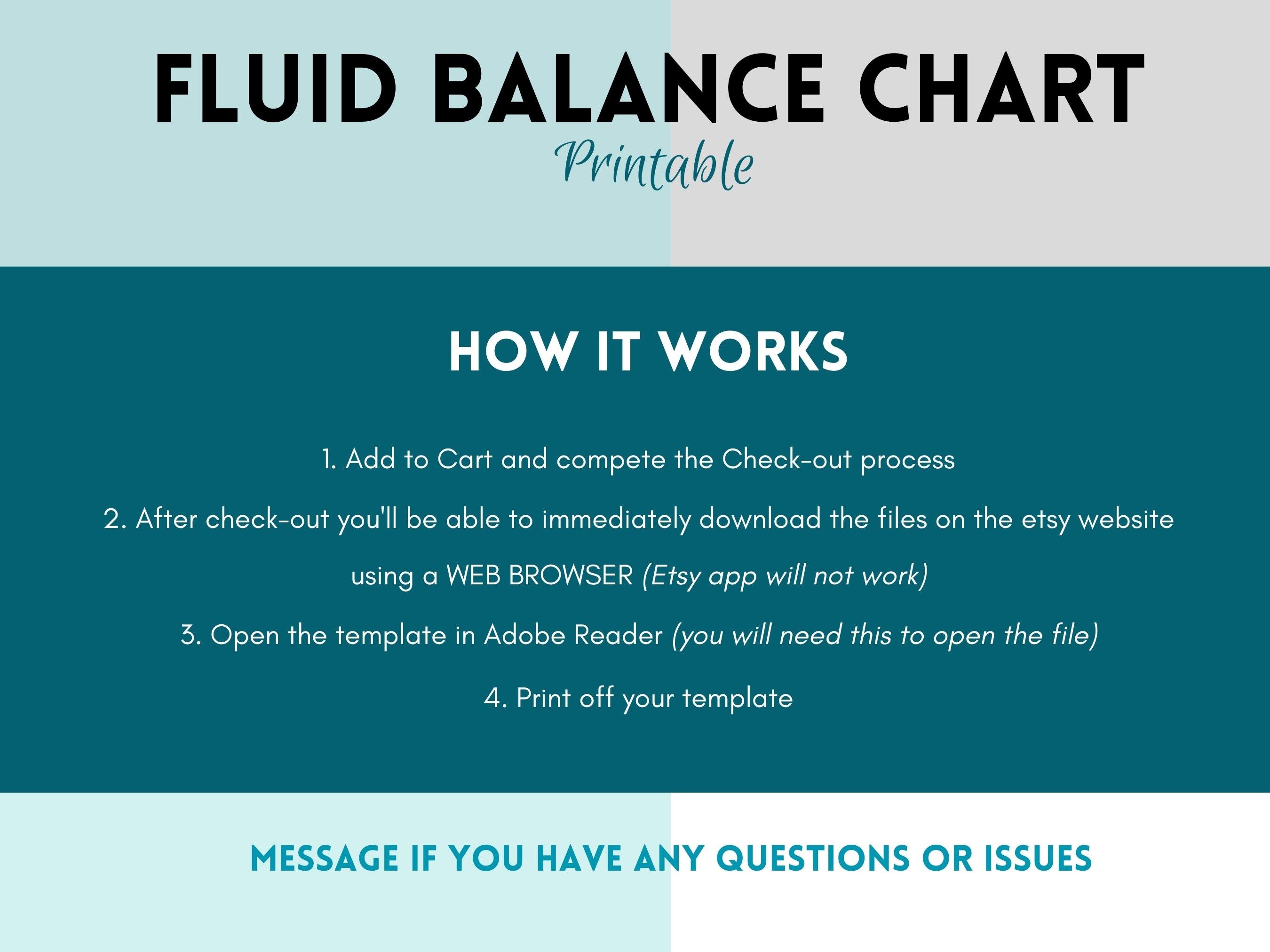 Fluid Balance Chart, Fluids Intake and Output Record, Intake and Output Tracker, Health Care