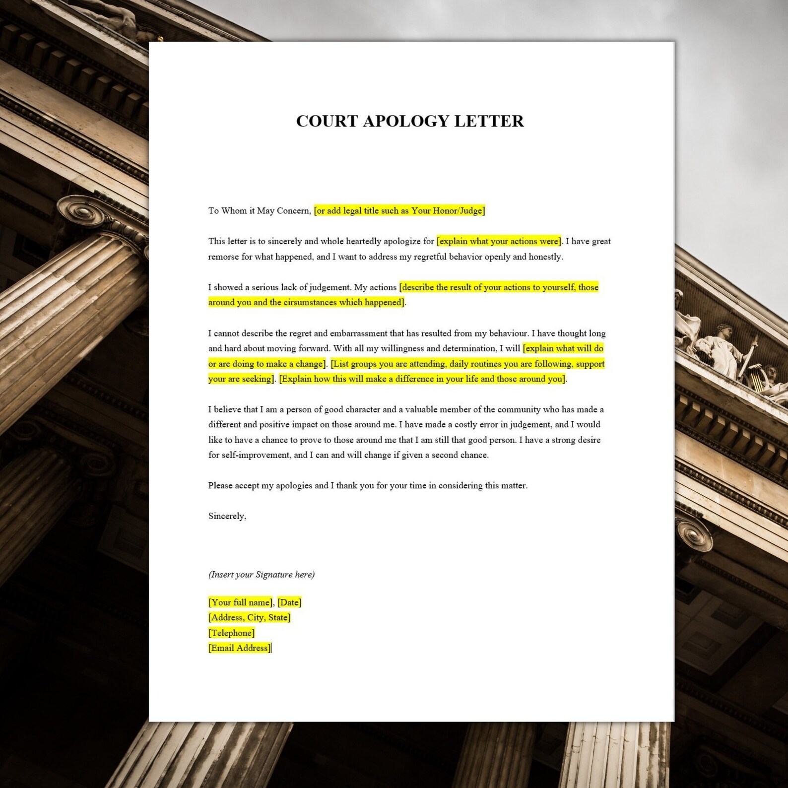 Apology Letter, Judge Apology Letter, Court Apology Letter, Court Apology Letter, Judge Apology Letter, Court Apology Letter, Court