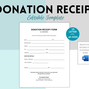 Nonprofit Donation Receipt, Donation Receipt forms, Donation Receipt Template, Charity Donation Receipt