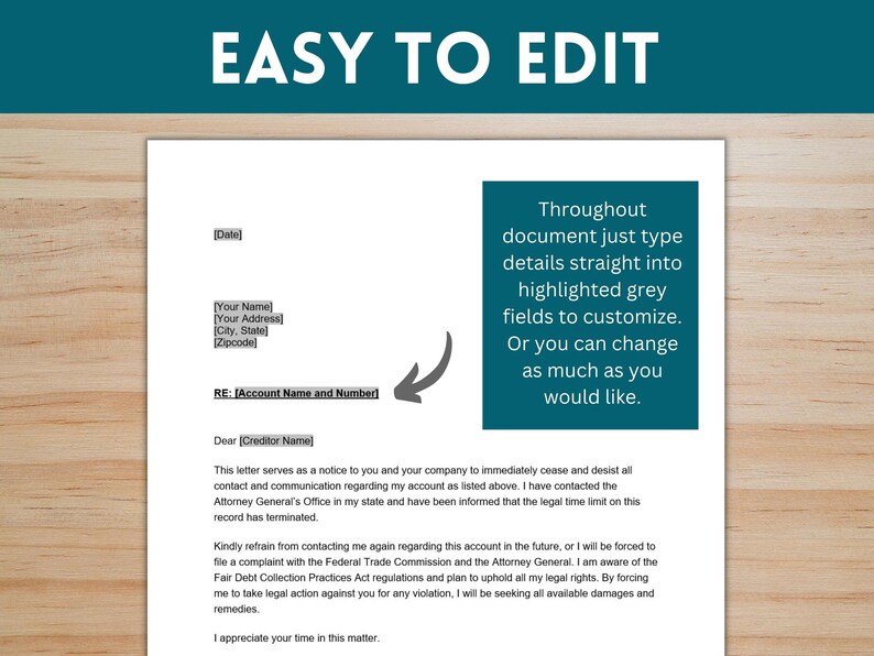 Debt Expired Letter, Professional Letter, Statute of Limitations to A