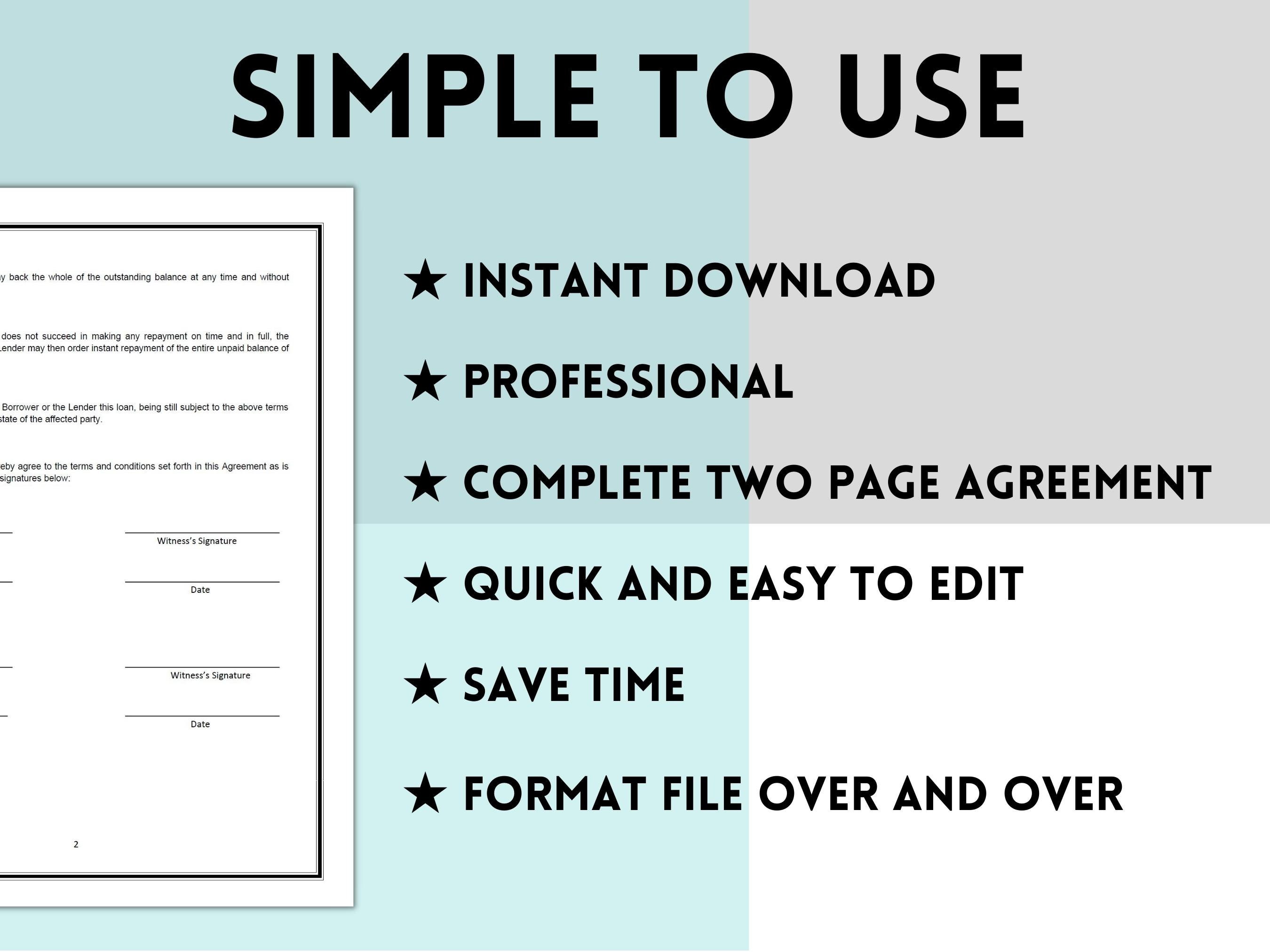 Simple Personal Loan Agreement Template Personal Loan Contract Family Simple personal loan agreement template personal loan contract family