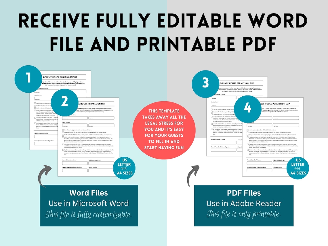 Inflatable Bounce House Rental Agreement, Bounce House Waiver of