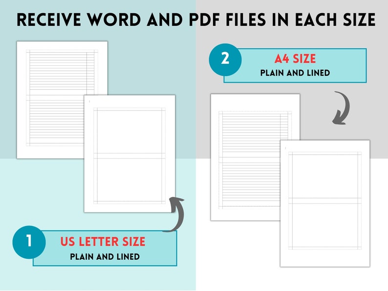 Printable 4x6 Index Card, Printable Note Cards, Printable Index Cards