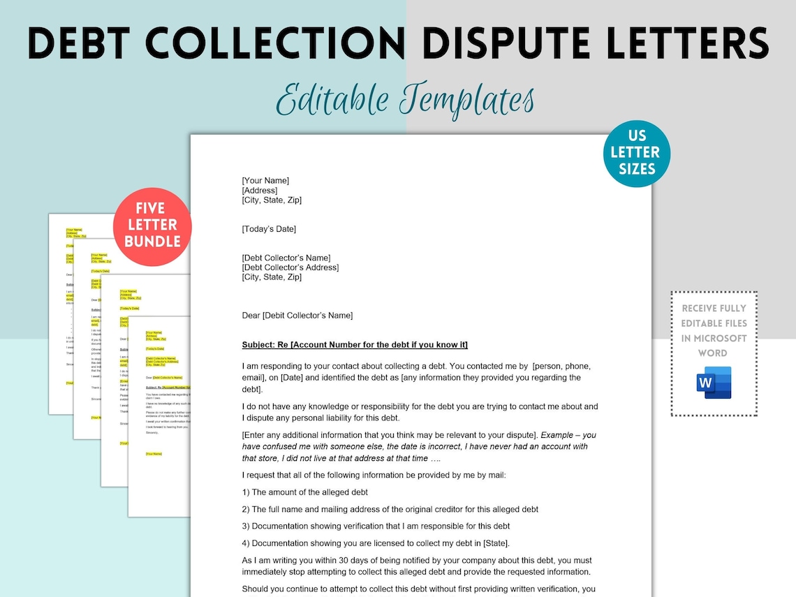 Professional Debt Collection Dispute Letter Template, Notice Letter Professional Debt Collection Dispute Letter Template, Notice Letter