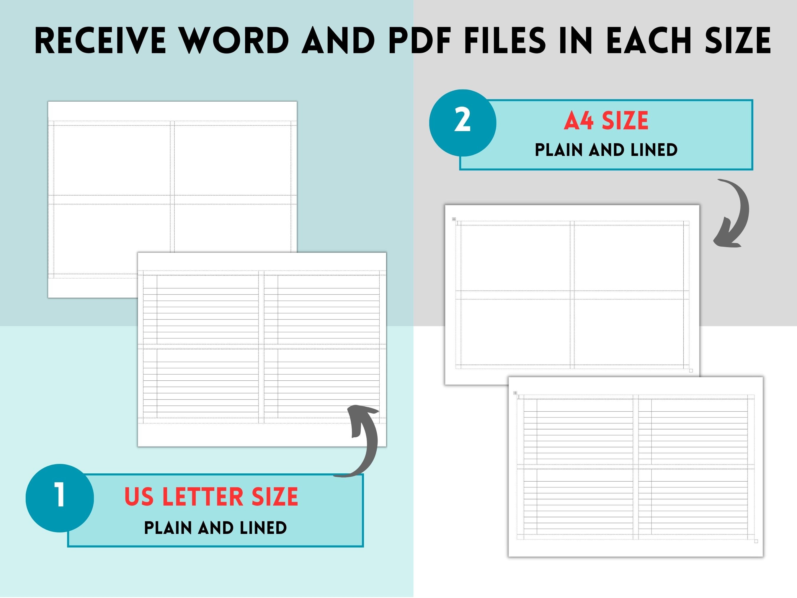 Printable 3x5 Index Card, Blank Index Cards, Printable Note Cards