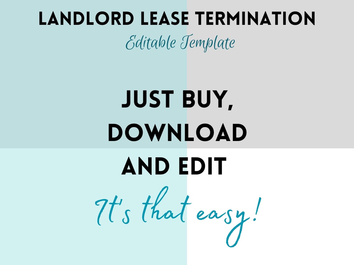 Landlord Lease Termination Letter Template, Lease Termination Letter ...