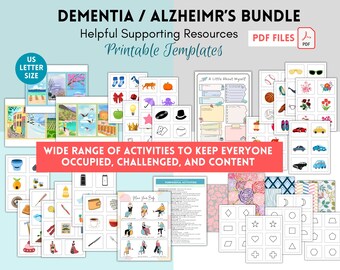 Reminiscing Games for Seniors Bundle Printable Memory Care Activities ...