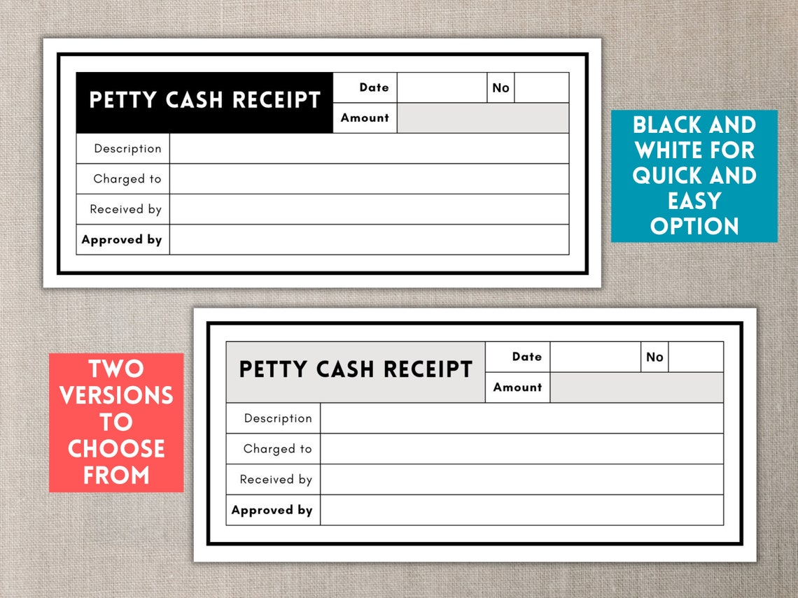 Printable Petty Cash Voucher Form, Petty Cash Voucher Template, Petty ...