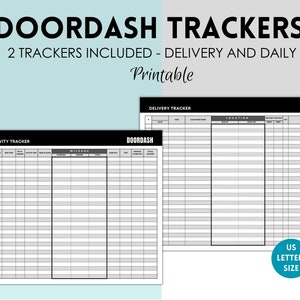 Doordash Daily Activity Tracker, Doordash Delivery Tracker, Delivery ...