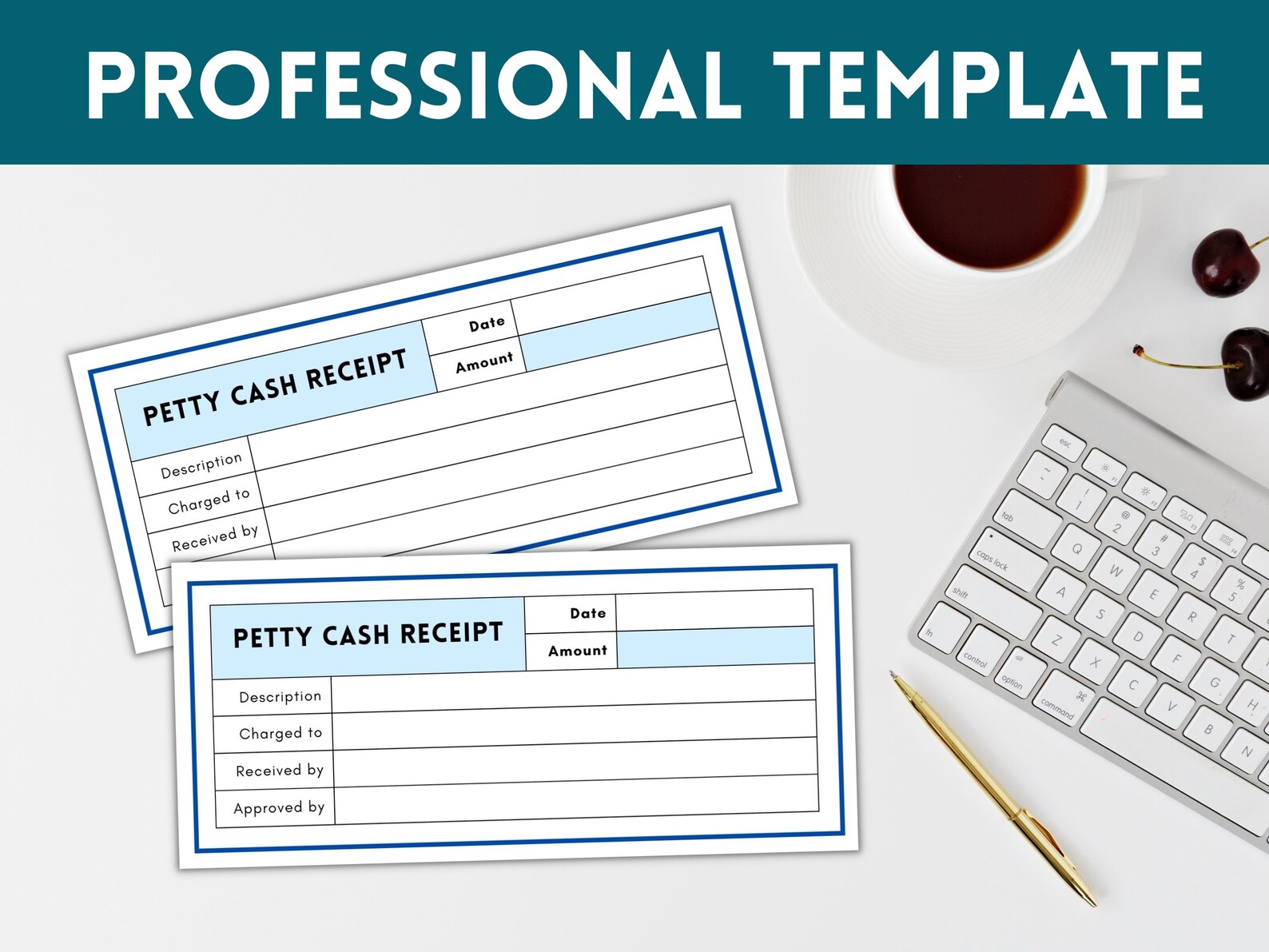 Petty Cash Box Petty Cash Voucher Forms - 1,000 Pack, Canary Yellow, 8.5