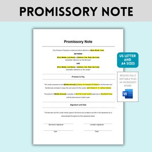 Nota promissória, Nota promissória editável para pagamento, Modelo simples de contrato de empréstimo pessoal, Contrato de empréstimo pessoal, Contrato de acordo