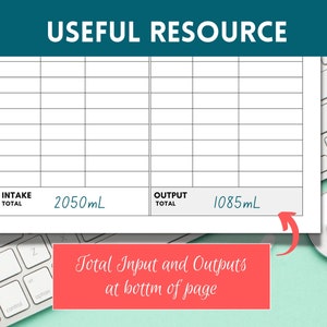 Fluids Intake and Output Record, Fluid Balance Chart, Intake Output ...